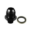 Hihaha Fuel Fitting with Washer/Inner Fuel Line Male Flare Adapter for Car/Durable Aluminum Alloy Metric M14x1.5 to 10AN Male Flare Adapter / 1 Set Black