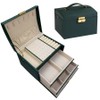 White Leather Jewelry Storage Box with Three Layers and Removable