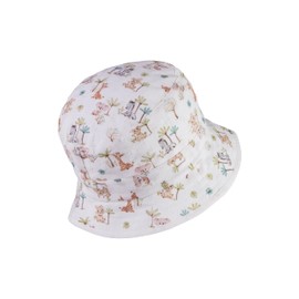 Sterntaler Reversible Animal Baby Hat - Unisex Baby Hat with Print Pattern - Fisherman Hat Baby with Tie Band, ecru