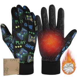 Pixel Panda Winter Gloves with Touchscreen Capability - Water & Wind Resistant, Non-Slip Grip for Cycling, Skiing, Dog Walking