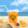 AimFun Tropical Palm Leaf Plastic Cups Summer Hawaii Disposable Party