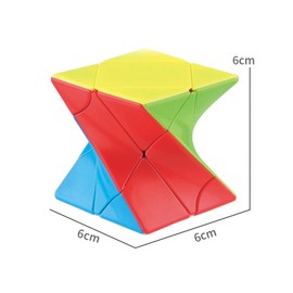 Twist Skewb Cube 3x3，3D Brain Teasers Stickereless Speed Cube for Speed Cube Enthusiasts (3X3)
