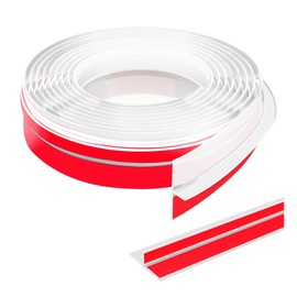 Weather Stripping 20Ft Door Draft Stopper Silicone Seal Strip Draft Blocker Gaps Seal for Door Window Bathroom (T-Shaped 1.97in Width)