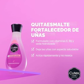 Cutex Strength Shield - Quitaesmalte de uñas, deja las uñas de las manos y los pies con un aspecto saludable, contiene vitaminas E, B5 y seda hidroliz