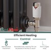 Hot Flow White Marella Modern Thermostatic Radiator Valve Angled TRV.