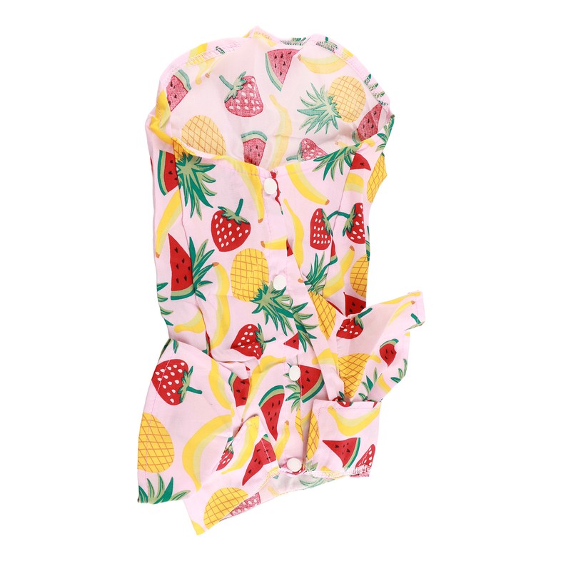 Dog Fruit Print Shirt Breathable Cool Fashionable Cute Pet Clothes