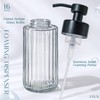 JASAI 16Oz Glass Foaming Soap Dispenser with Black Rust Proof