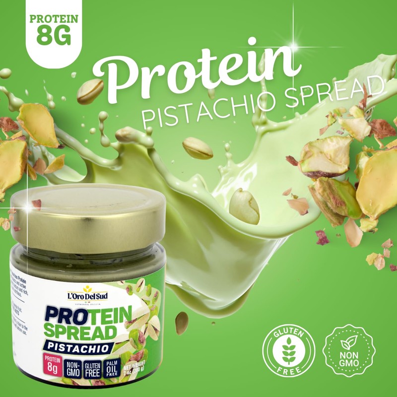 Pistachio Cream with Protein, High Protein, 8g Protein per serving,