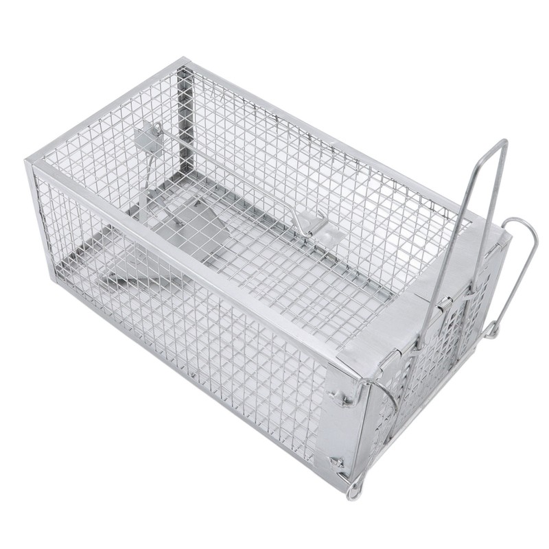 Iron Rat Mouse Trap Cage Single Door Live Animal Trap
