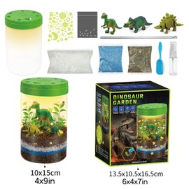 Light-Up Dinosaurs Terrarium Kit for Kids, Glow in Dark Dinosaur Toys for Boys Educational, Science Kit for Kids Ages 4 5 6 7 8-12 Year Old, STEM Birthday Gifts for Boys, Kids Gifts for Boys Girls
