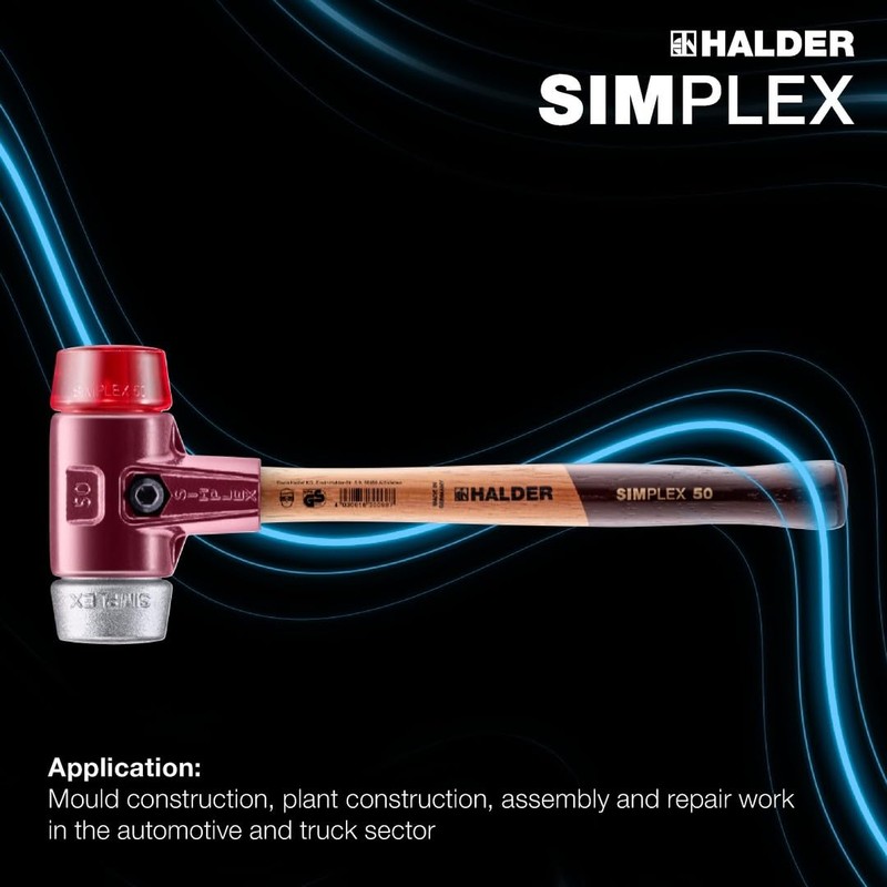 Halder 3069030 "Simplex Soft-Face Plastic/Soft" Metal Mallet, Multi-Colour, 30 mm