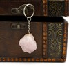 Natural Stone Key Ring | (Raw Mineral Stone | Rose