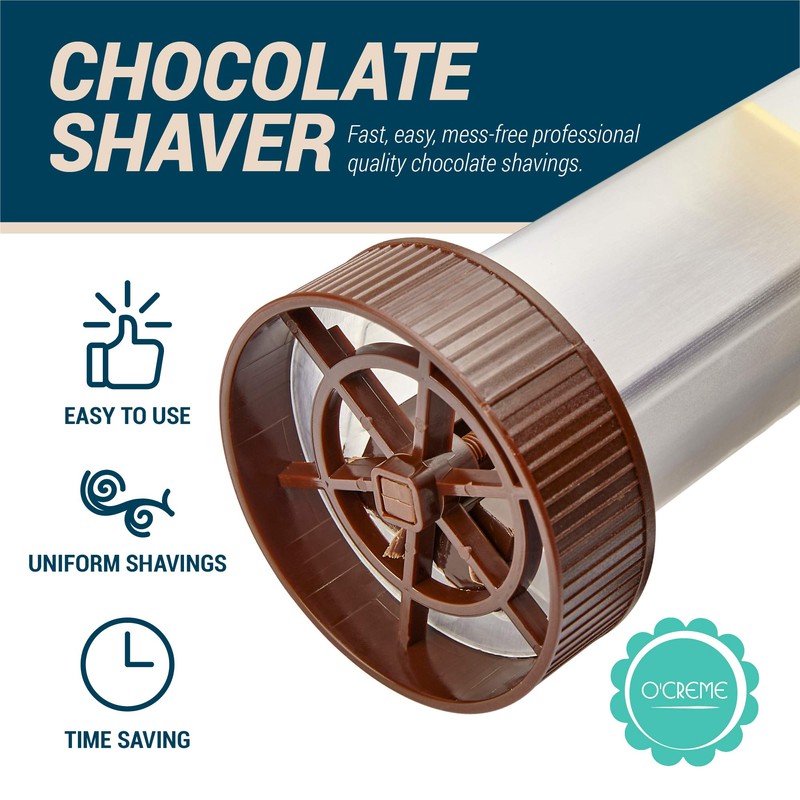 O'Creme - Chocolate Shaver - Rotary Hand Held Grater and