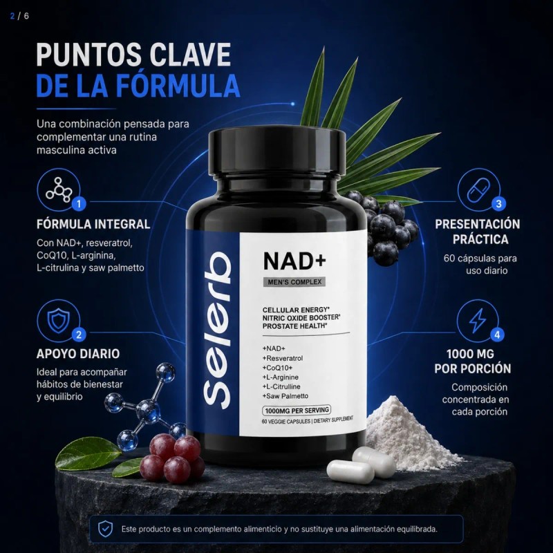 Complejo Nad Cápsulas Coq10 Resveratrol Citrulina