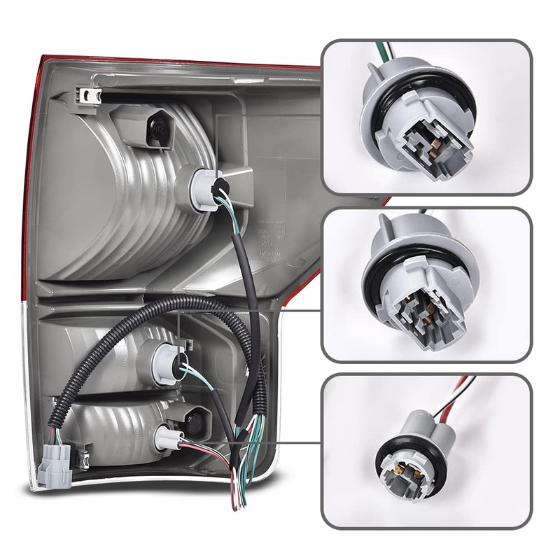 G-PLUS Pair Rear Tail Lamps w/Wiring Harness Compatible with Toyota