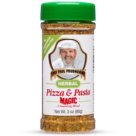 Chef Paul Prudhomme's Herbal Pizza and Pasta Magic Seasoning - Parmesan Cheese, Italian Herbs & Spices - No Salt & MSG-Free - Ideal for Pizza, Pasta, Soups, Salads, & More - 3oz (Pack of 1)