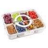 TUYSKE Snack Box Container-Divided Serving Tray with Dishwasher Safe Inner