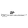 Silver Flute Brooch Miniature Musical Instrument Lapel Brooch Pin with
