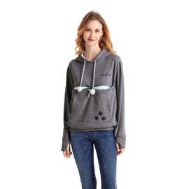 Unisex Hoodies Pet Holder Cat Dog Large Pouch Carriers Sweatshirt Cat Space Pullover Top