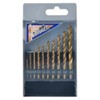 GREATTOOL GTNTI-10 HSS Steel Titanium Coated Drill Blade Set for