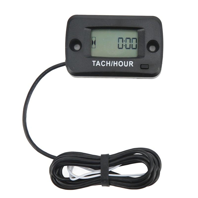 Digital Tach Hour Gauge LCD Display IP68 Waterproof 0‑999999H 0‑30000RPM