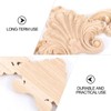 COHEALI 6pcs Wooden Flower Stickers - Unpainted Wood Carved Applique,