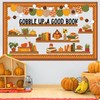 Containlol 99 Pcs Bookshelf Bulletin Board Set Fall Reading Bulletin