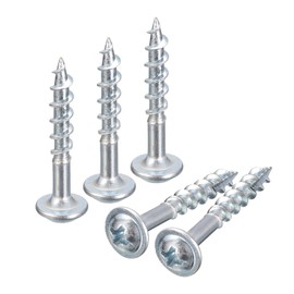 sourcing map #8x1" Pocket Hole Screws, 100pcs Phillips Drive Self Tapping Wood Screws with Zinc Plated for Woodworking