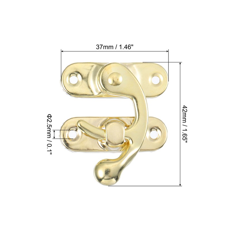 sourcing map 6 Pcs Vintage Lock Clasp, 37 x 42mm