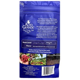 Alto Grande Super Premium Ground Coffee 100 Percent Arabica Medium-Dark Roast, Bagged, 6 Ounce (Pack of 1)