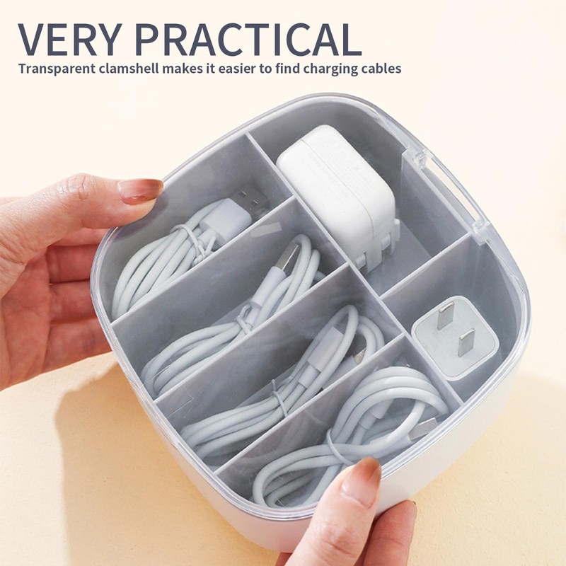 Cable Storage Box, Cable Box Organiser, Charging Cable Organiser Box