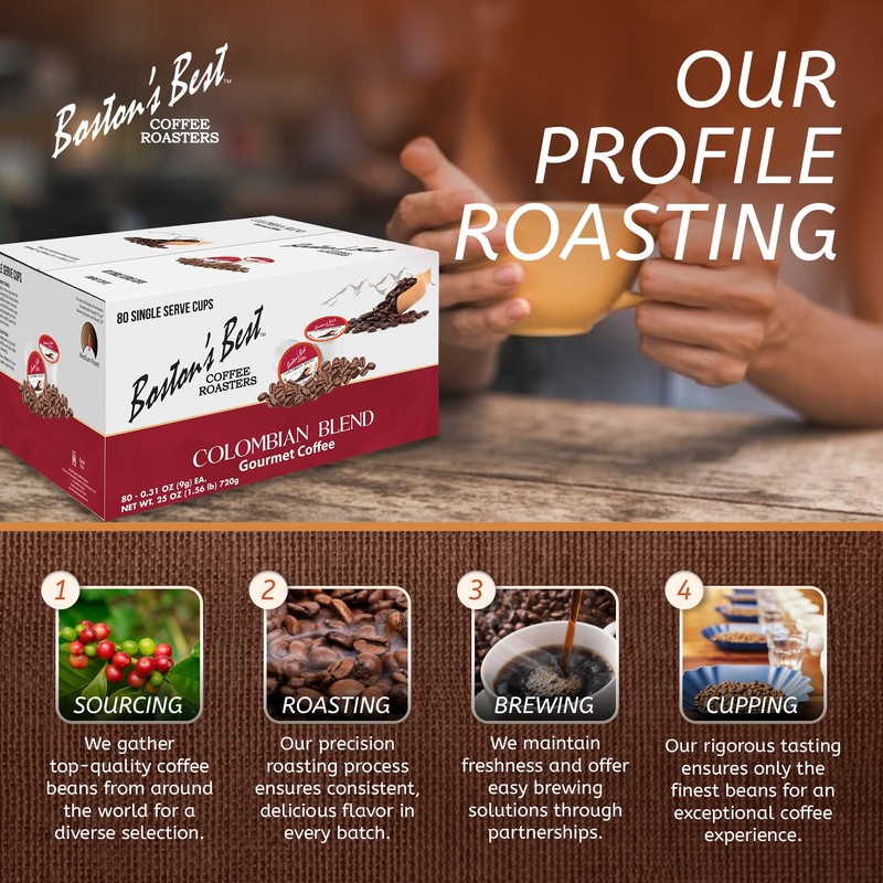 Boston’s Best - Colombian Blend Delectable Gourmet Coffee, Bold Medium