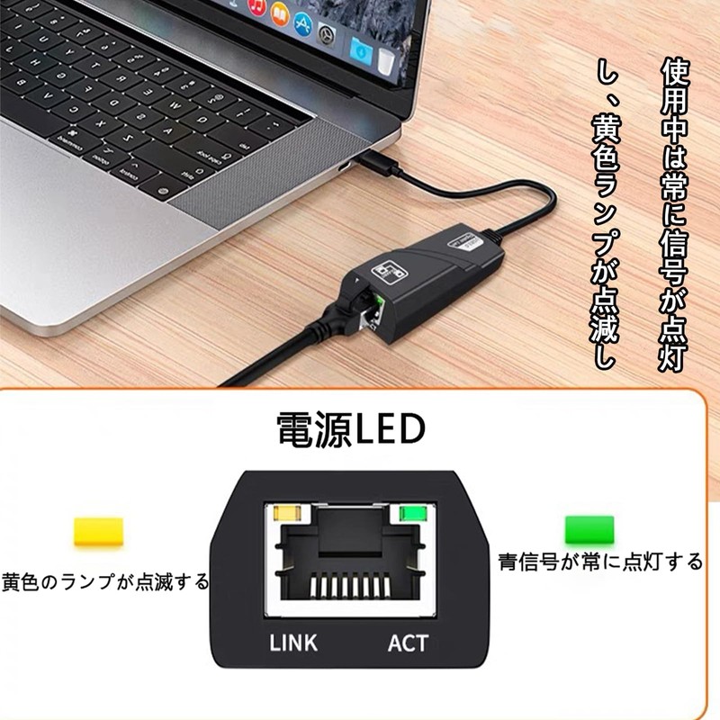 Wired LAN Adapter, USB 10/100/1000Mbps, USB 3.0 to RJ45 Compatible,