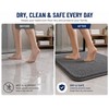 Light Grey Soft Polyester Floor Mat 40x60 cm - Non-Slip