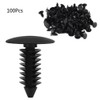 Qiilu [100pcs] Clip Rivets Bumper Retainer Fastener Clip 7.5mm Plastic