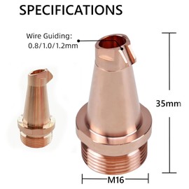 M16 Laser Welding, CQWY 5 Pcs LaserWelder Nozzle Kit Copper Nozzles with Scale Tube for Portable Laser Welding Gun Laser Welder Head Laser Machine Wire Feeding (AS-12)