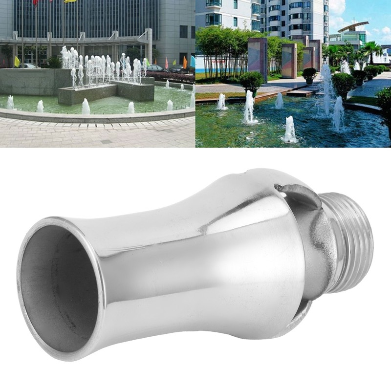 Stainless Steel Cedar Shaped Fountain Nozzle Adjustable Water Spray Head