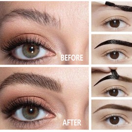 ShengQiu Light Brown Tattoo Brow Peel Off Eyebrow Gel Tint,Semi-Permanent Colour Eyebrow Dye,Waterproof Tattoo Brow Tint,Peel Off Eye brow Stain,Anti Smudge Eye-brow Gel Lasts Up to 3 Days