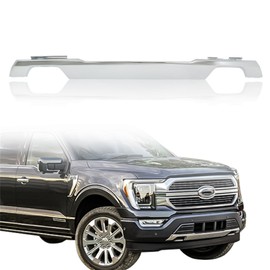 RainMan S Front Bumper Lower Skid Plate Valance Molding Trim Chrome Replacement for F150 2021 2022 2023 Replacement for ML34-17F771-ACW