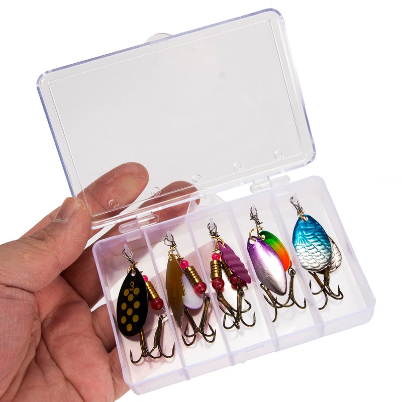 10pcs Fishing Lures Set Spinnerbait Assorted Metal Hard Lures Baits