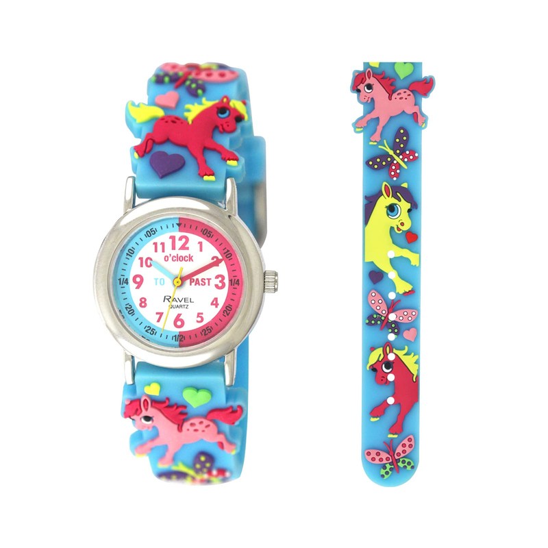 Ravel - Children's Pony Time Learning Clock - Analogue Quartz