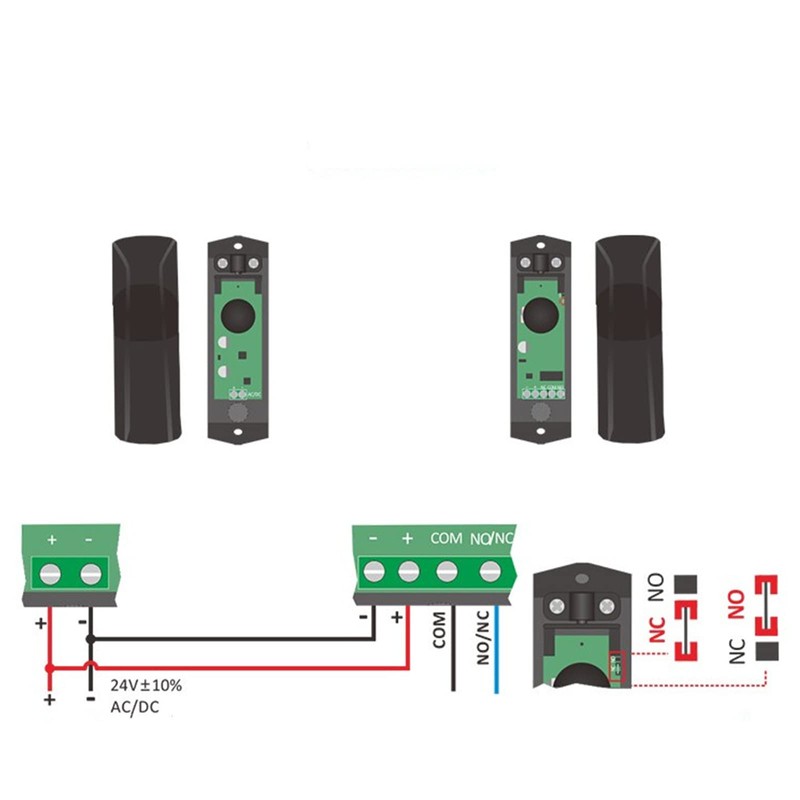 Pair of Universal Infrared Photocells for Automatic External Sensor for
