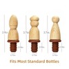 Natural Wood Wine Stoppers Set of 3 – Handcrafted Solid