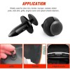 120PCS 8mm Bumper Clips Auto Car Hole Retainer Rivets Fastener