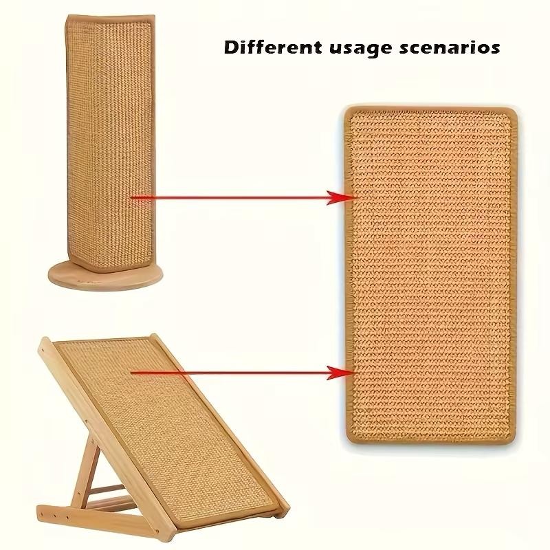 Durable Wall-Mounted Sisal Cat Scratcher Pad, Space-Saving Scratch Mat for