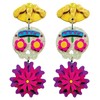 Aretes de Pan de Muerto Calavera de Dulce y Flores