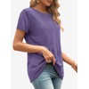 ATHMILE Workout Shirts Women Short Sleeve Round Neck Shirts Summer