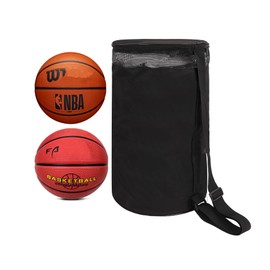 Faxianther Basketball Bag Waterproof Oxford Ball Bag Basketball Bag Round Carry Bag Shoulder Bag Basketball Football Training Bag Basketball Sack Storage Bag for 2 Balls