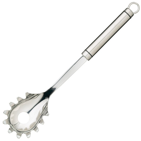 Kitchencraft Professional Stainless Steel Pasta Server / Spaghetti Spoon, 32cm