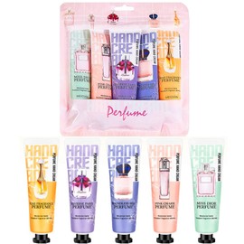 5Pack Hand Cream Set - Hand Lotion for Nourish Dry Cracked Chapped Hands/Plant Fragrance Mini Hand Cream Set, Deeply Moisturising & Nourishing Lotion Gift Set (Floral)